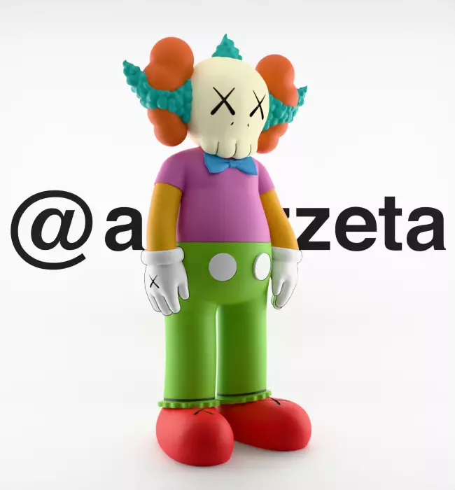 Kaws Bart Simpson x Homer Simpson x Krusty the Clown for Print 3D print model_36
