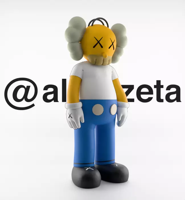 Kaws Bart Simpson x Homer Simpson x Krusty the Clown for Print 3D print model_24
