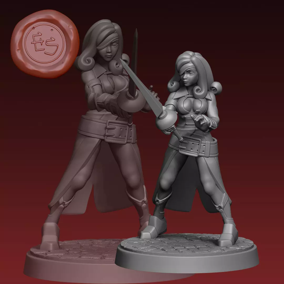 Beatrix - Final Fantasy IX - 32mm Miniature 3D print model_0