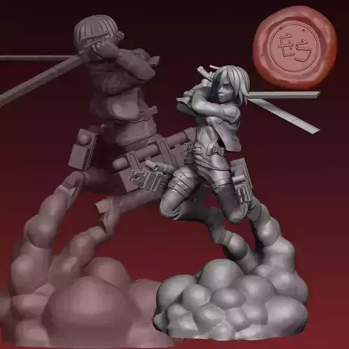 Mikasa  Ackerman - Attack on Titan - 32mm Miniature