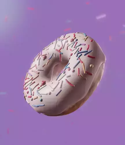 Sweet Donut for relaxation PBR low-poly