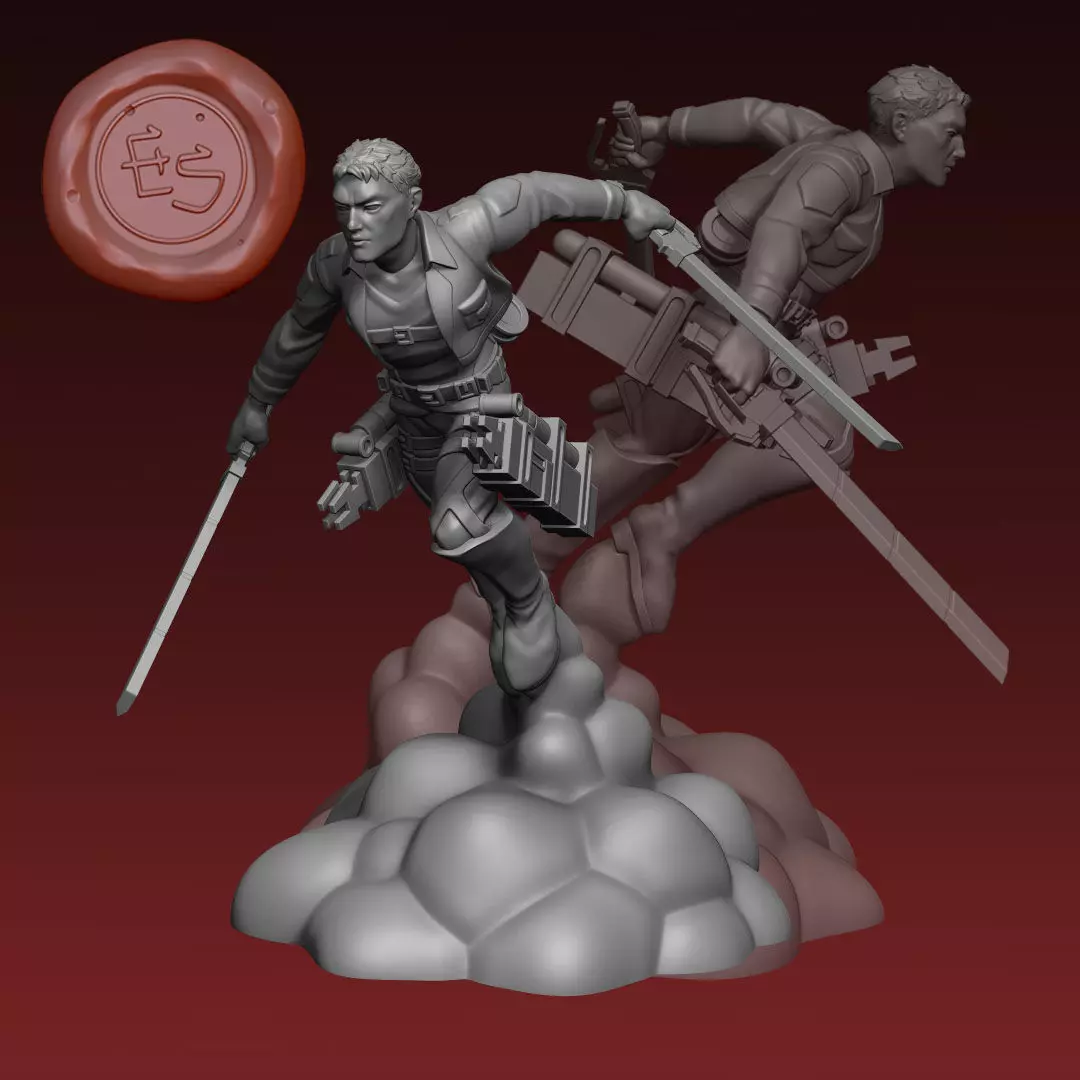 Reiner Braun - Attack on Titan - 32mm Miniature 3D print model_0