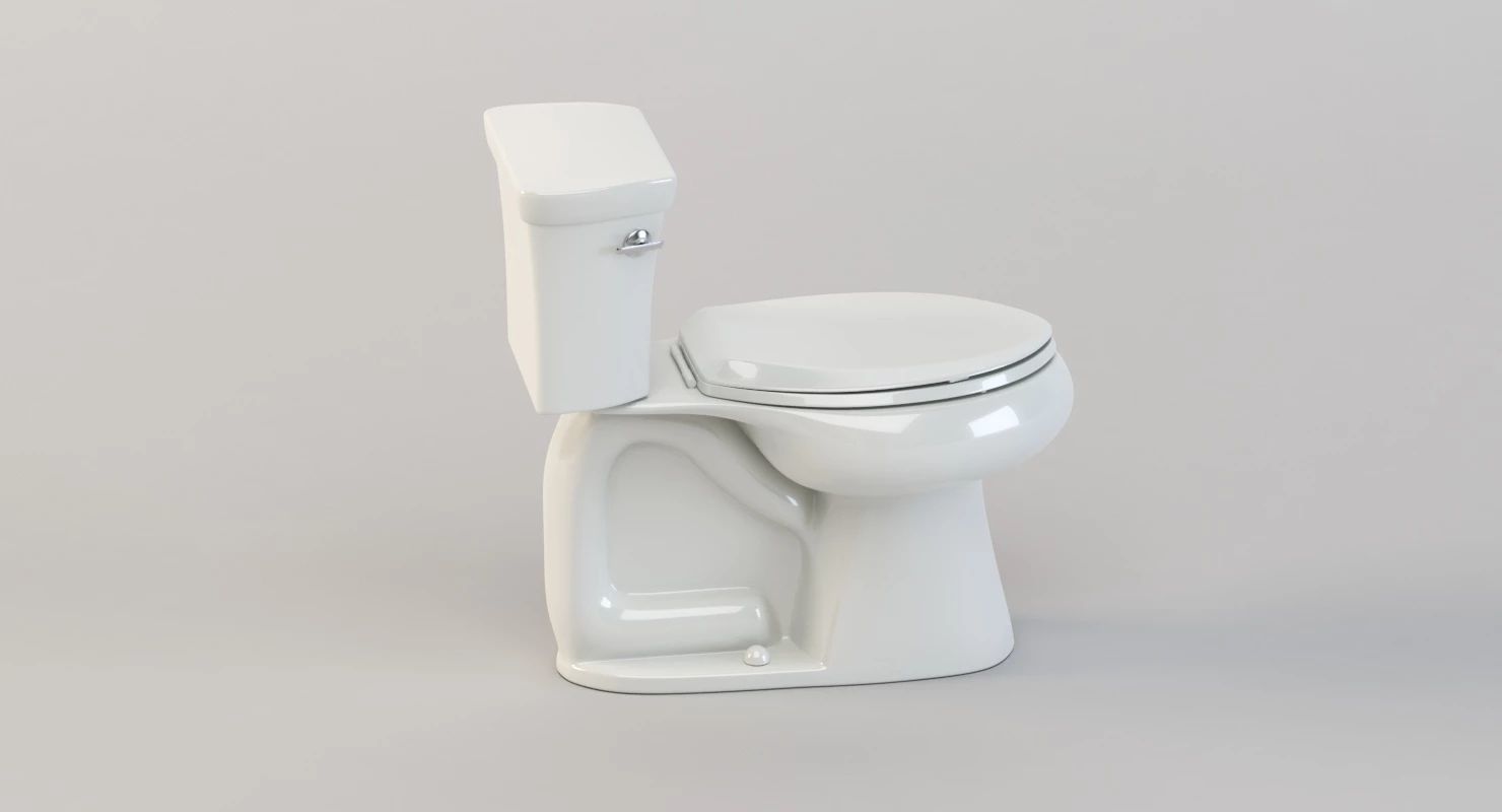 Kohler Highline K 3999 Comfort Height Toilet Commode with Lever 3D