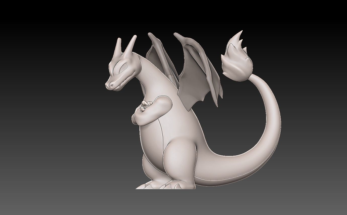 Pokemon charizard with cuts and plugs 3D print model_8