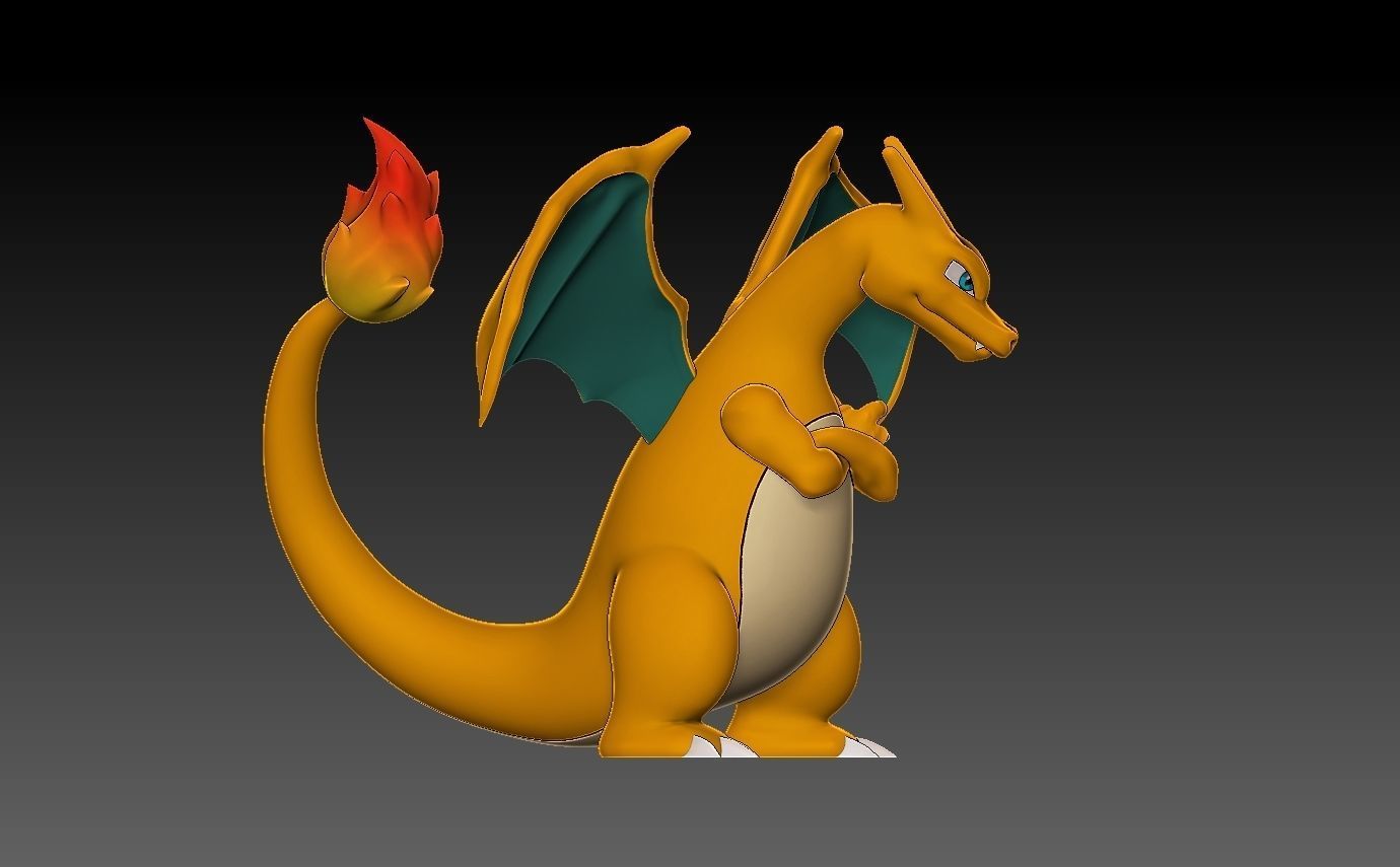 Pokemon charizard with cuts and plugs 3D print model_12