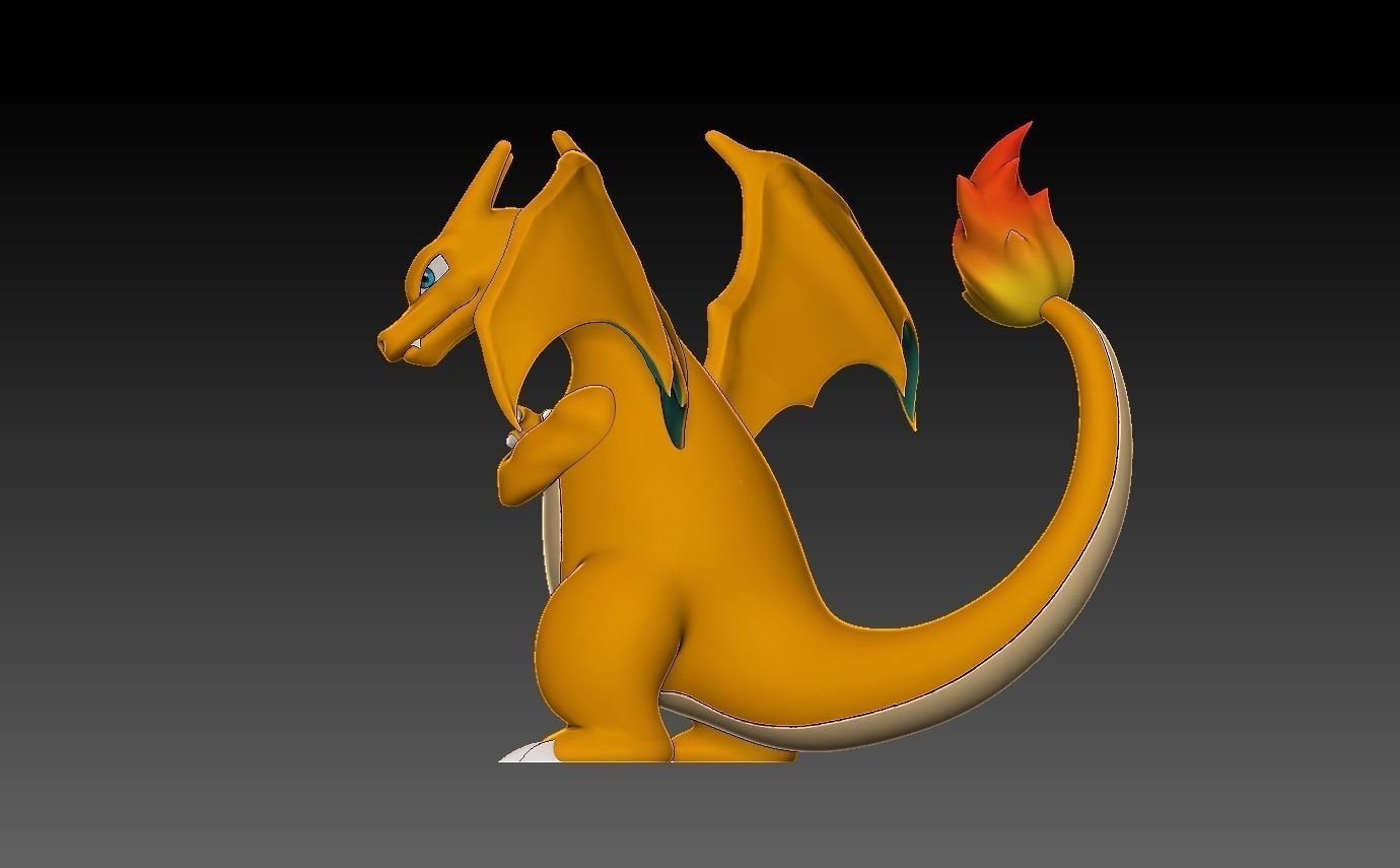Pokemon charizard with cuts and plugs 3D print model_9