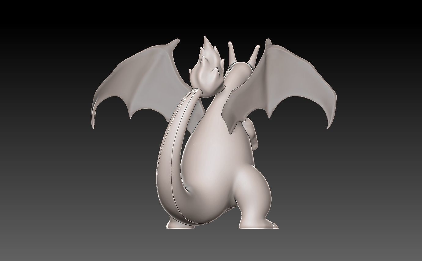Pokemon charizard with cuts and plugs 3D print model_11