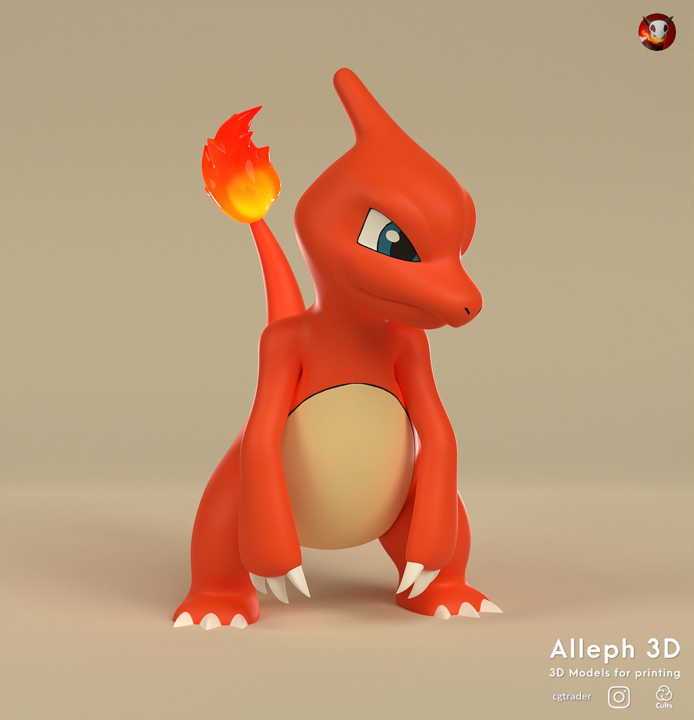 Pokemon charmander evolution pack 3D print model_2