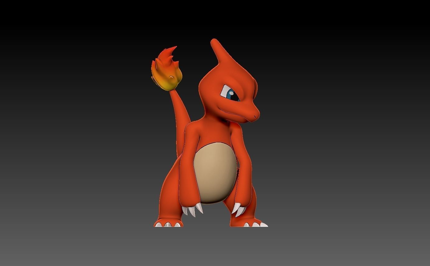 Pokemon charmander evolution pack 3D print model_21