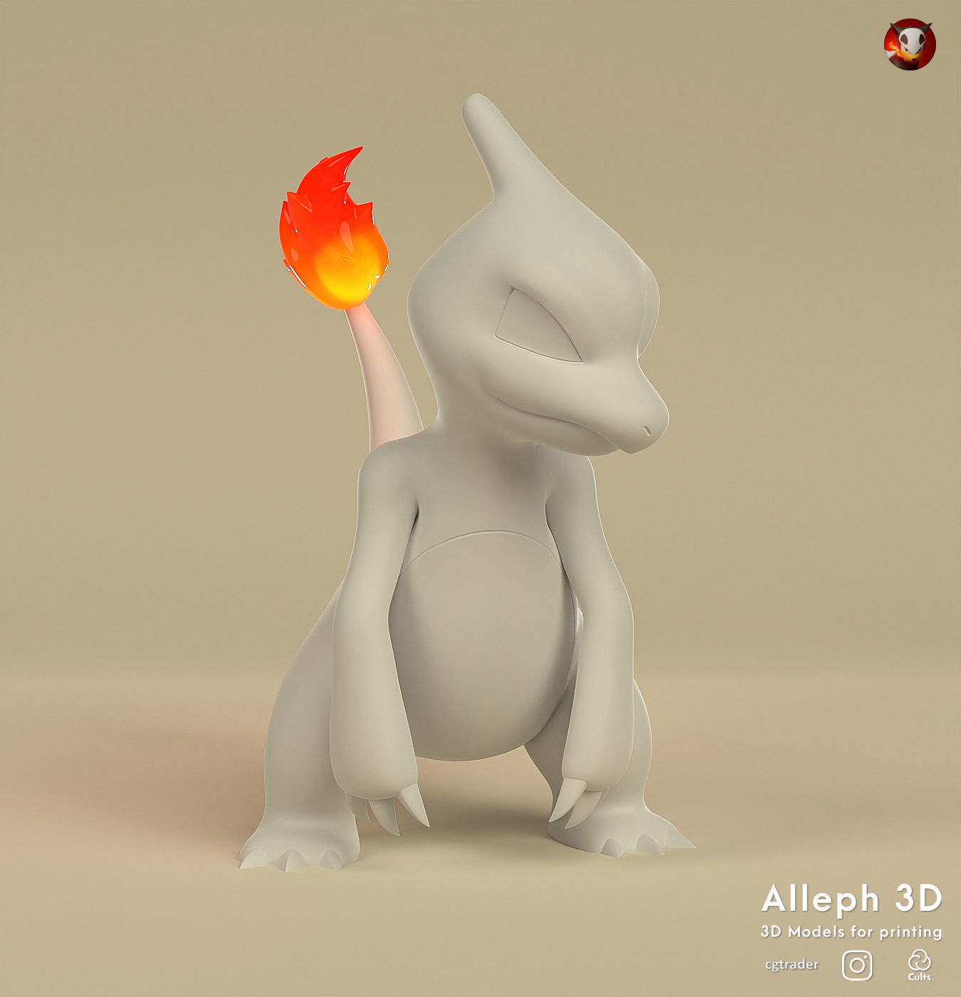 Pokemon charmander evolution pack 3D print model_23