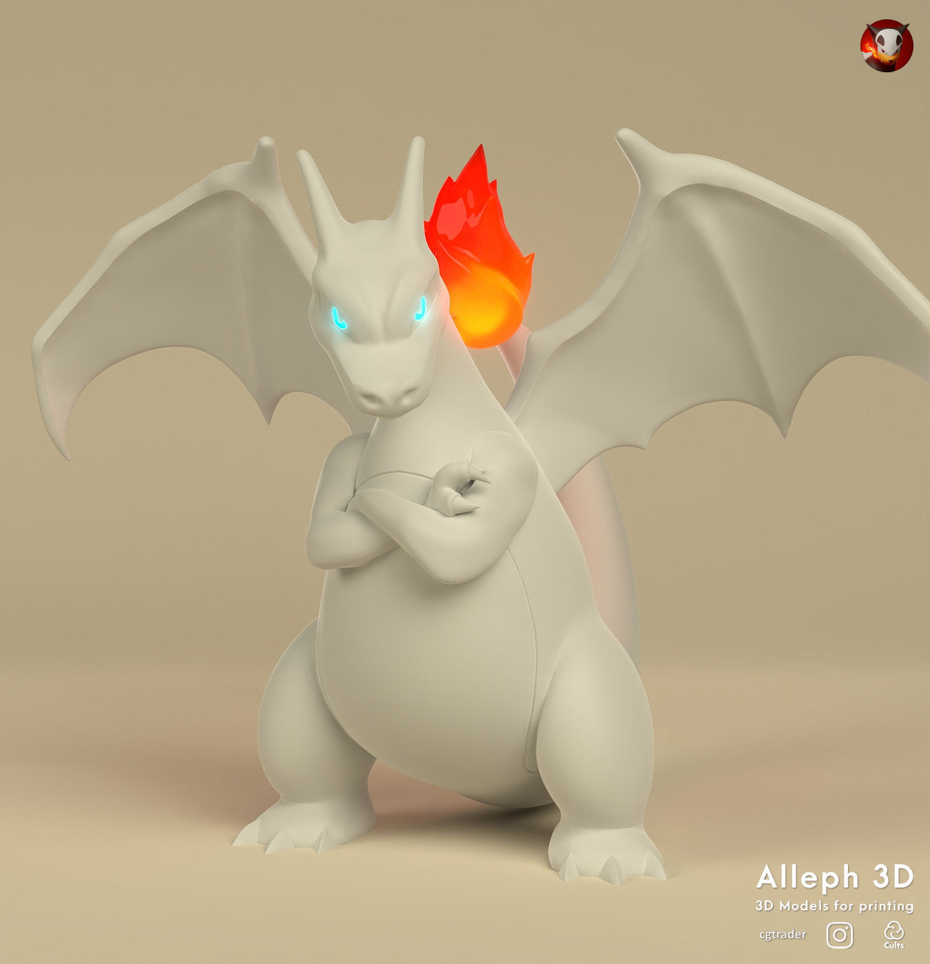 Pokemon charmander evolution pack 3D print model_10