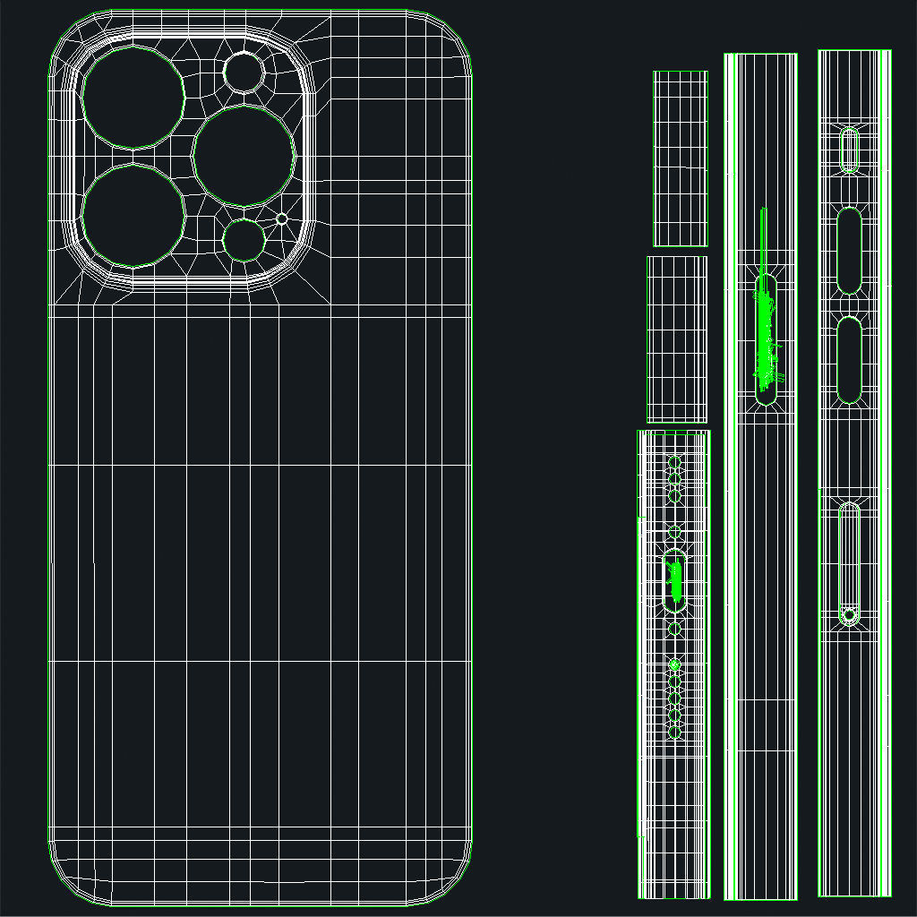 Apple iPhone 14 All Color Low-poly 3D model_10