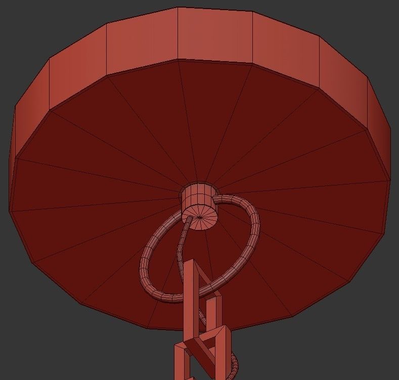 Rega 3 pendant light in iron cage 3D model_3