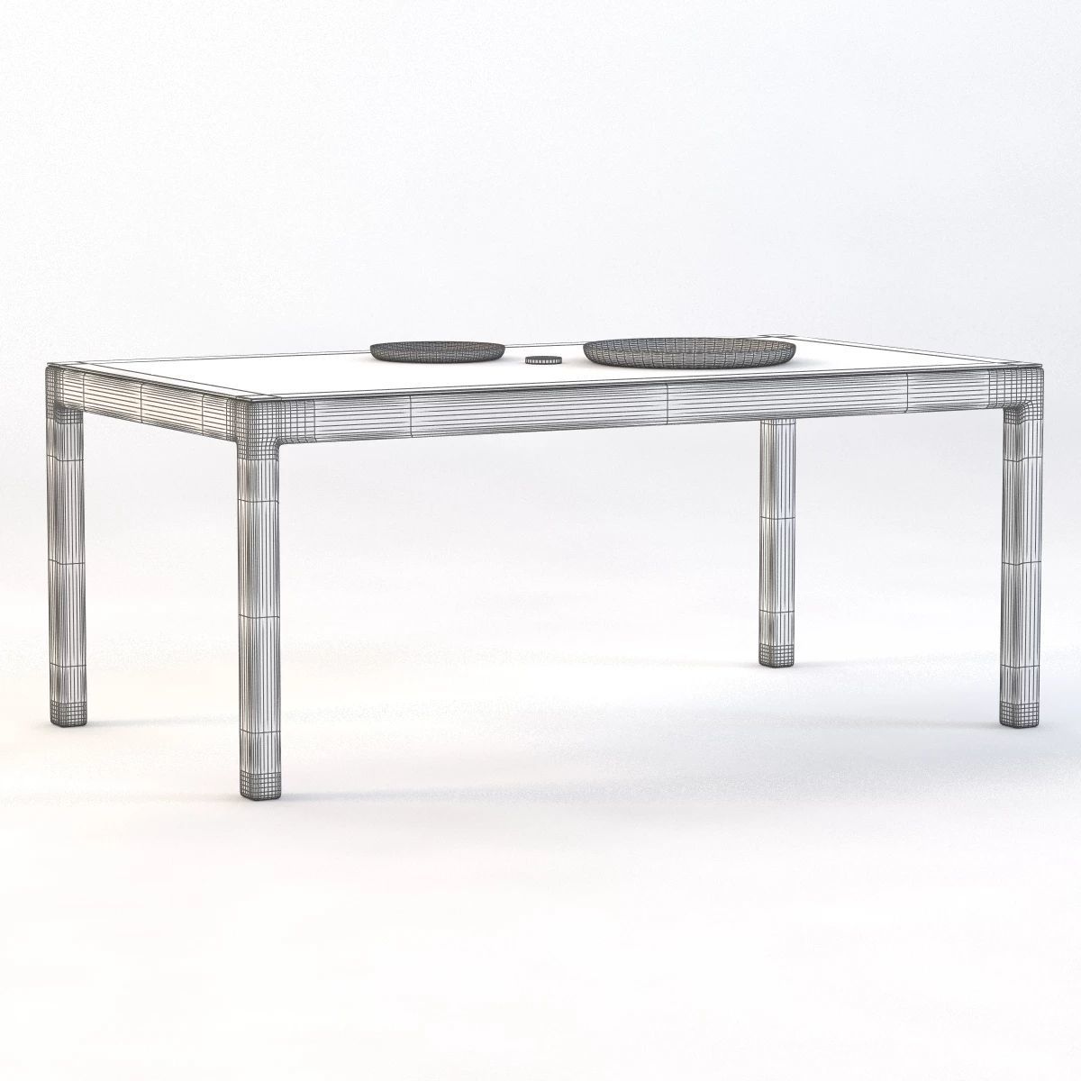 La Jolla Rectangular Dining Table 3D model_8