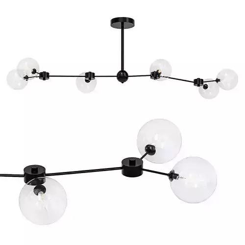 Grote chandelier - clear glass globes