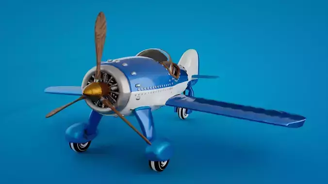 3d Biplane airplane
