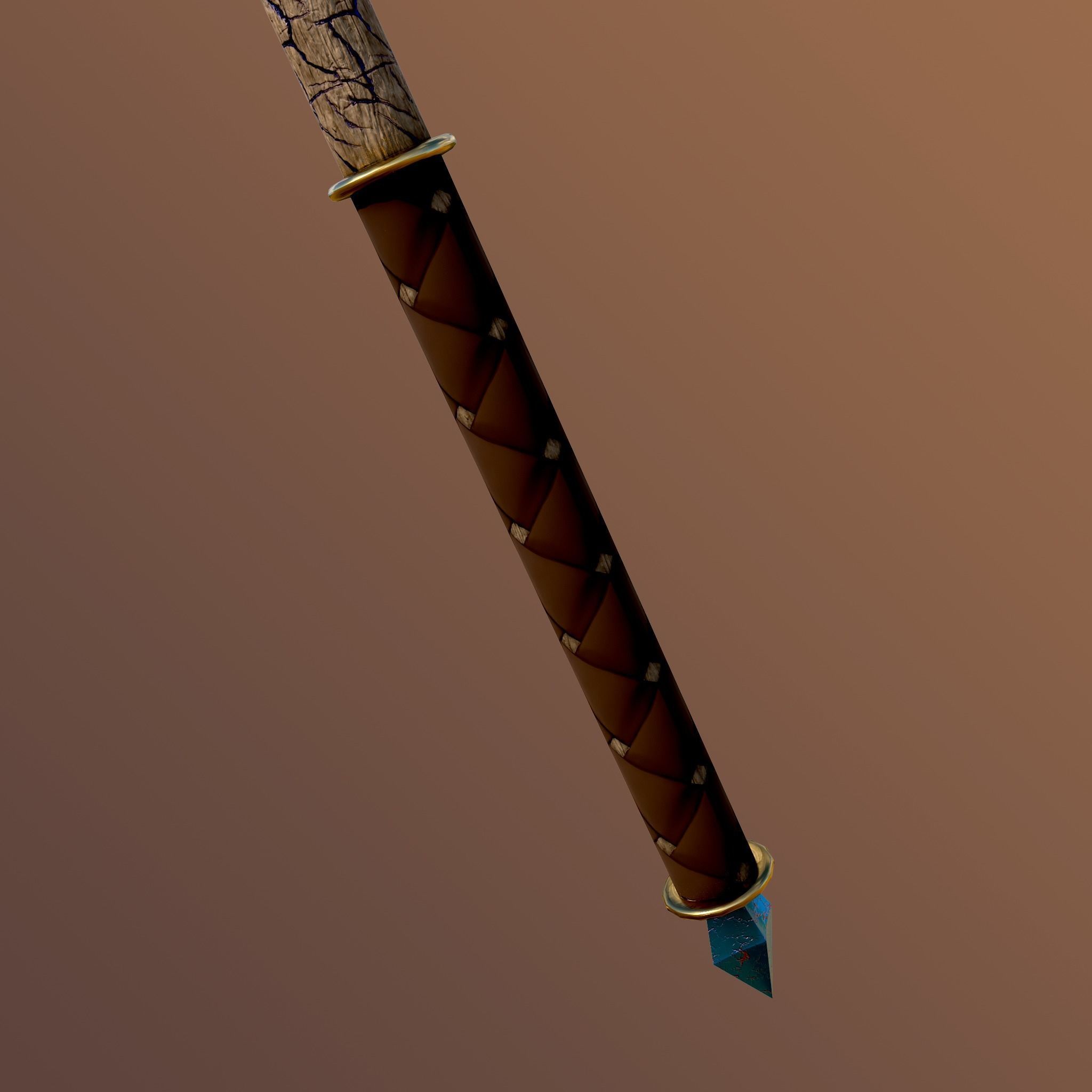 Two-Handed Hammer Low-poly 3D model_2