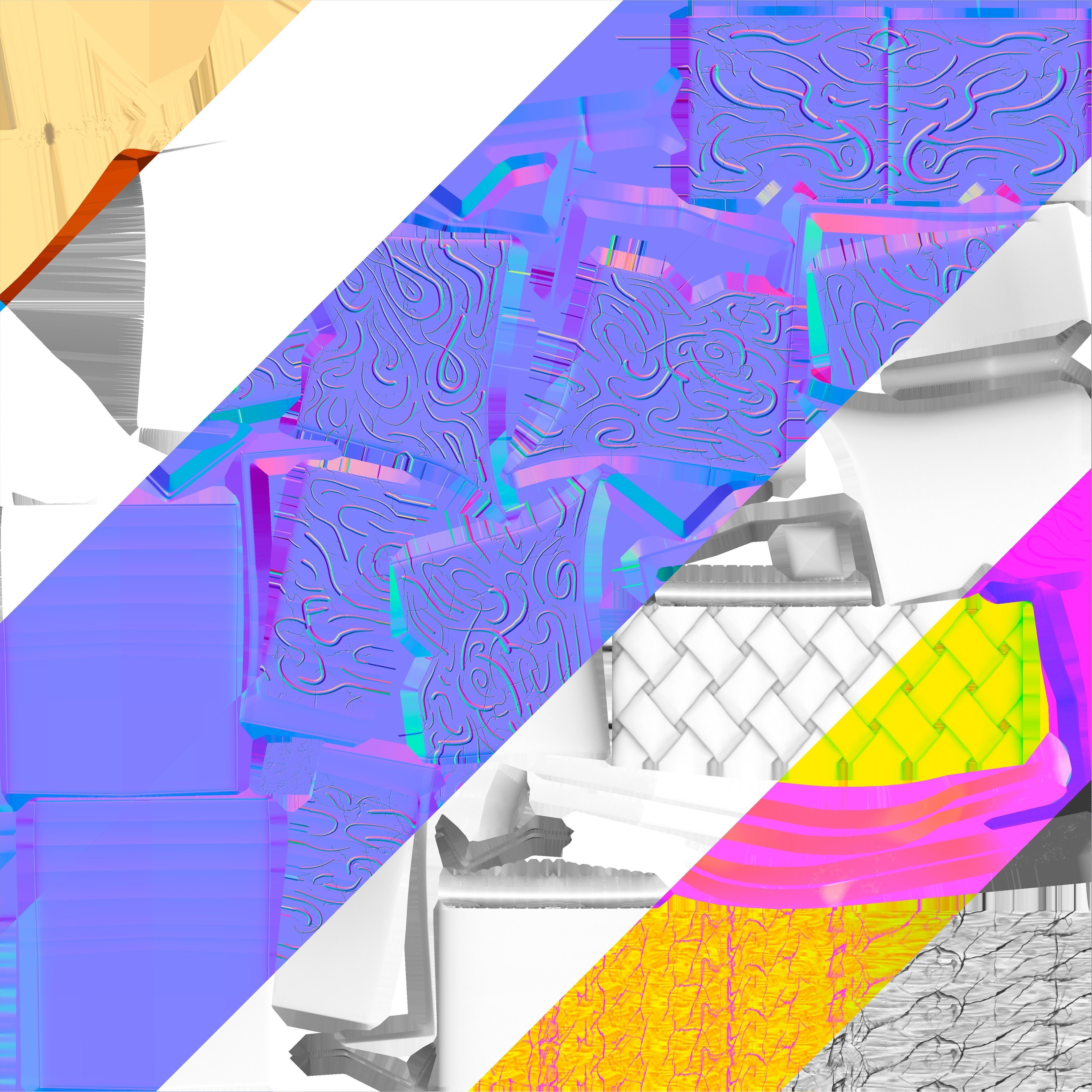 Two-Handed Hammer Low-poly 3D model_16