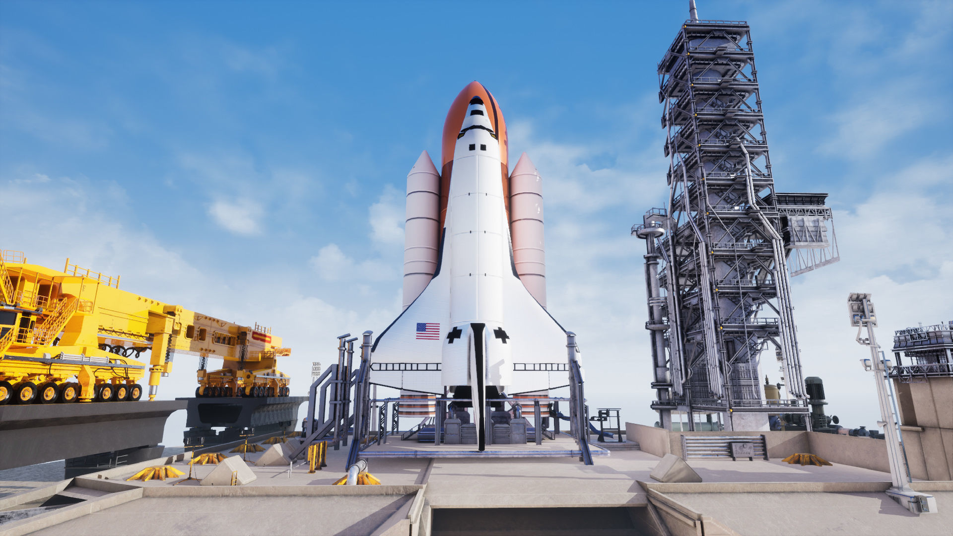 Space Shuttle Launch  Realistic Environment Low-poly 3D model_16