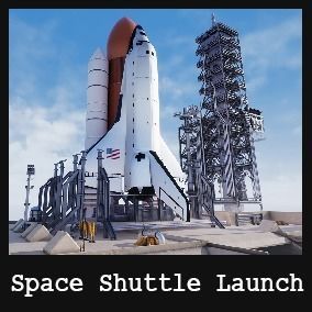 Space Shuttle Launch  Realistic Environment Low-poly 3D model_19