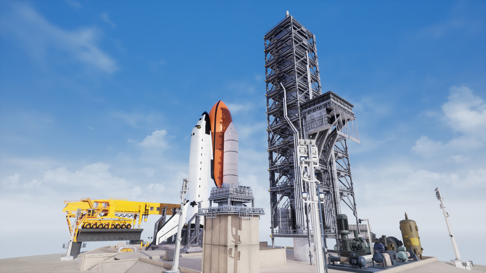 Space Shuttle Launch  Realistic Environment Low-poly 3D model_14