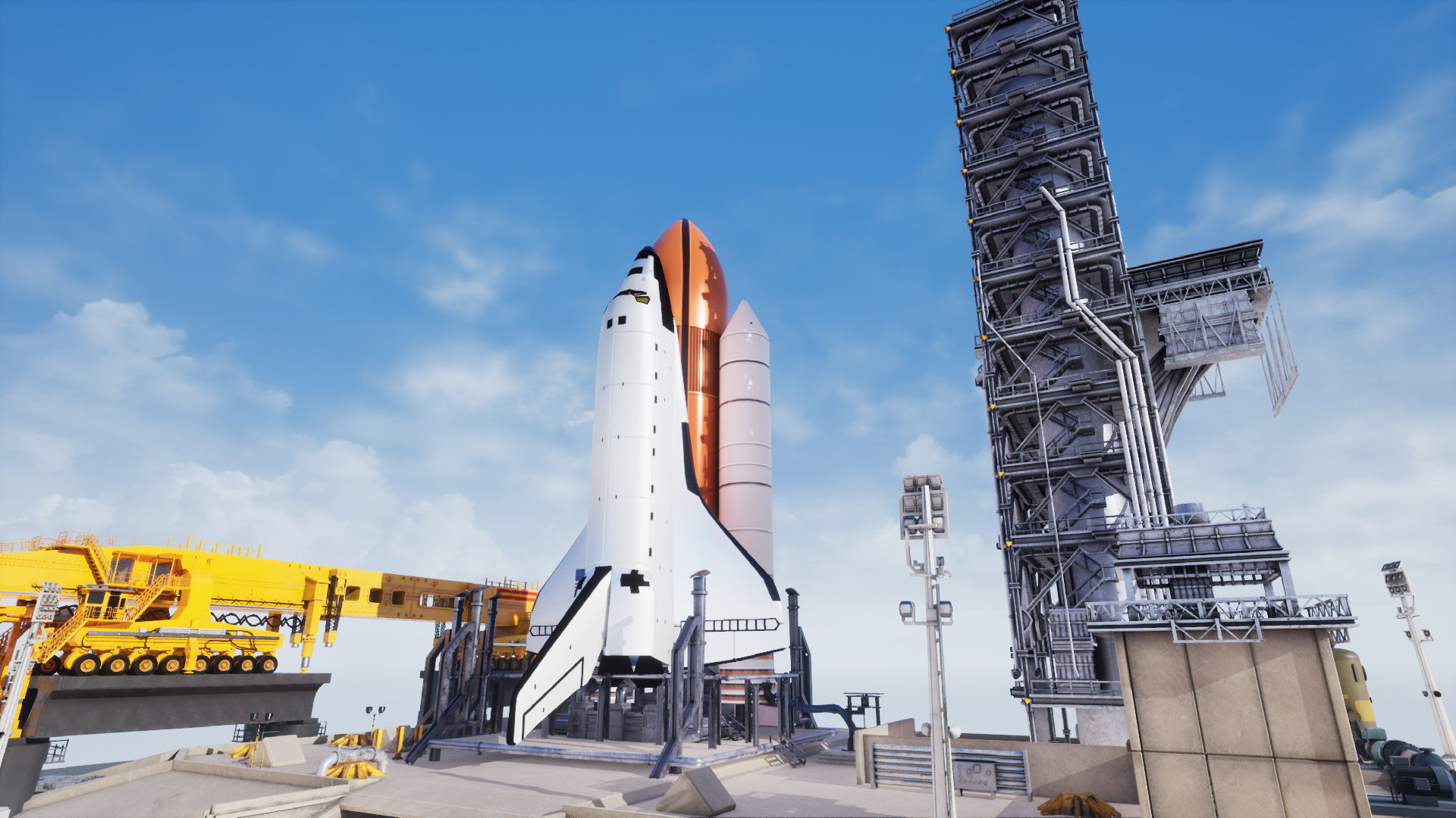 Space Shuttle Launch  Realistic Environment Low-poly 3D model_15