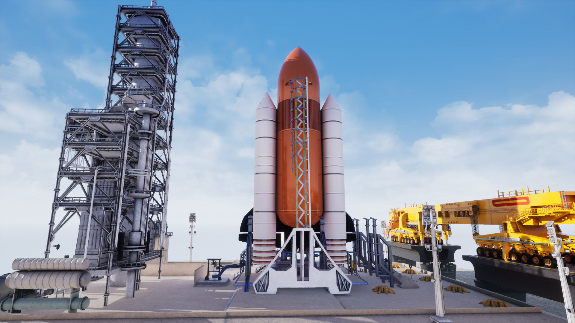 Space Shuttle Launch  Realistic Environment Low-poly 3D model_11