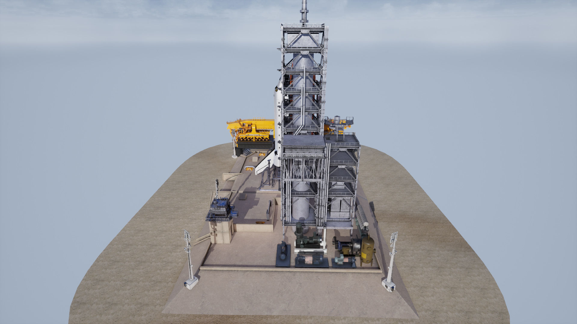 Space Shuttle Launch  Realistic Environment Low-poly 3D model_5