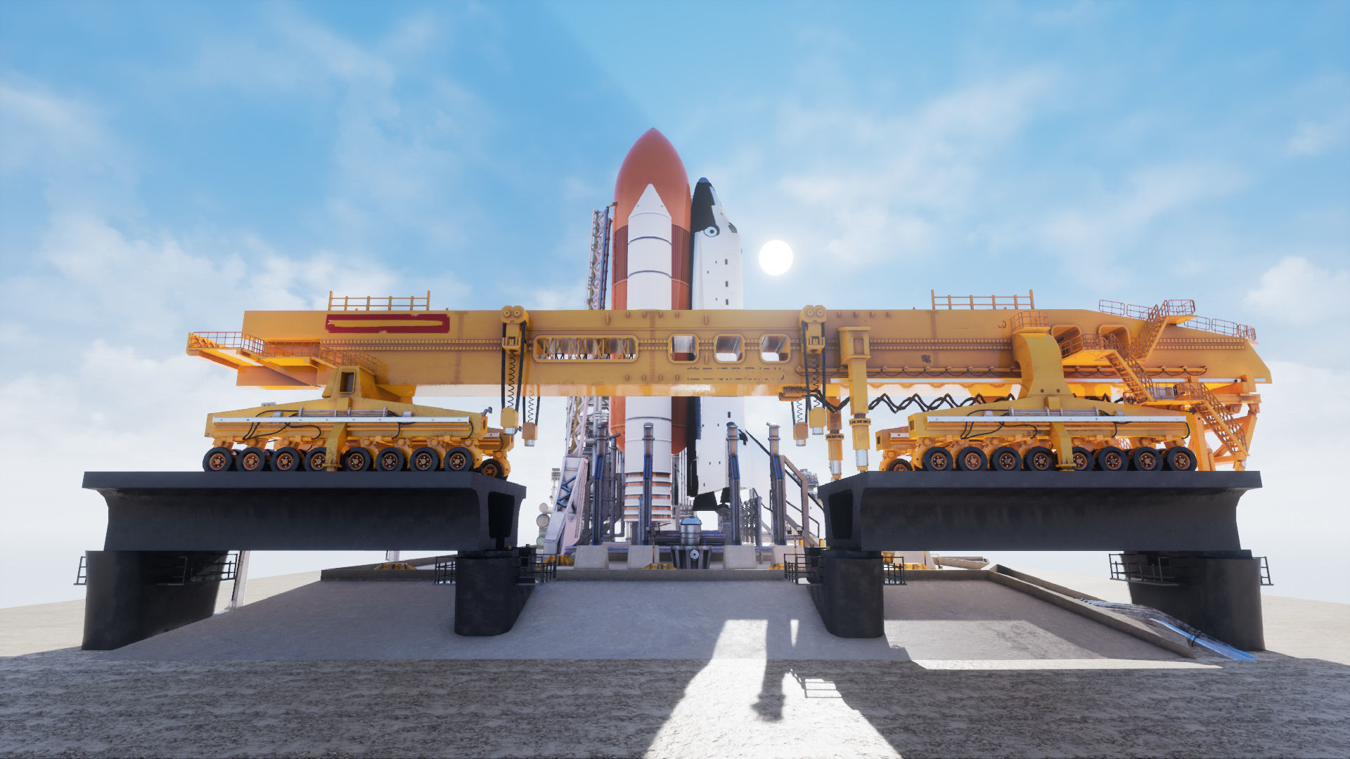Space Shuttle Launch  Realistic Environment Low-poly 3D model_9