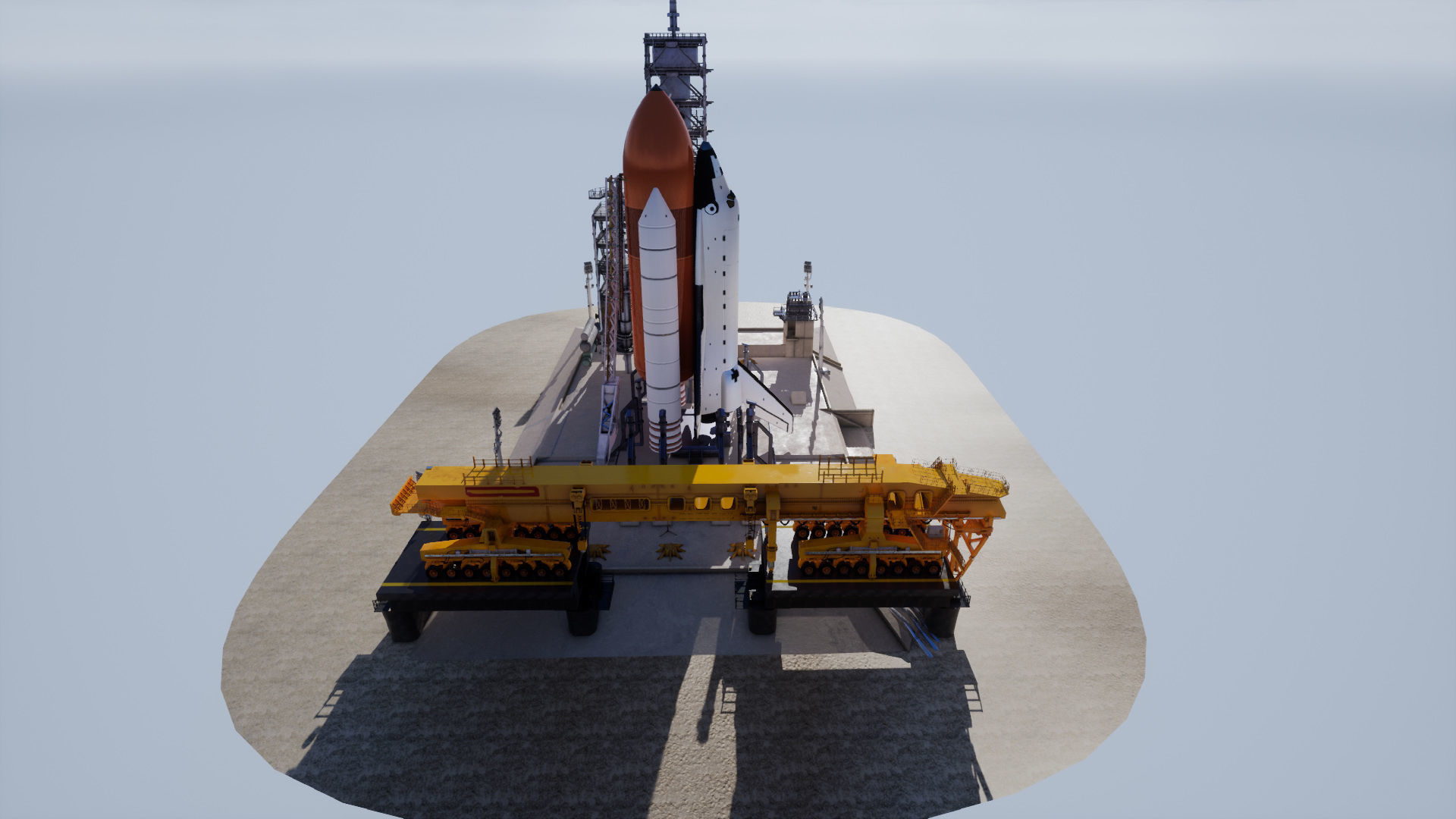 Space Shuttle Launch  Realistic Environment Low-poly 3D model_1