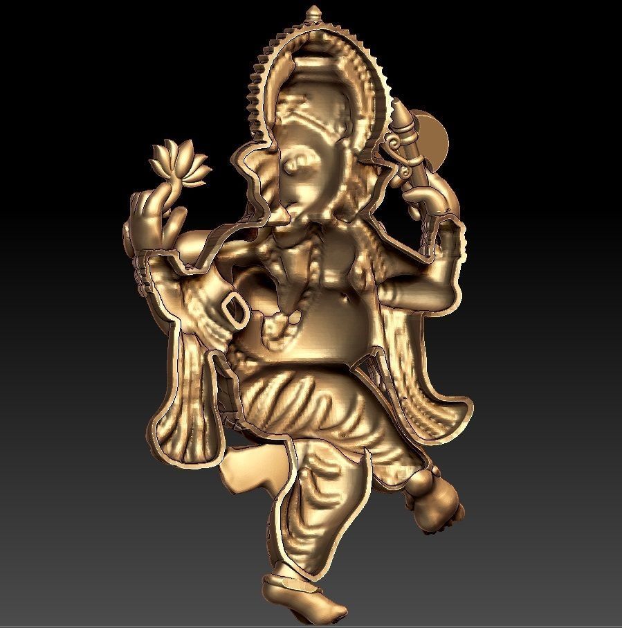 VINAYAGAR PENDENT 3D print model_3