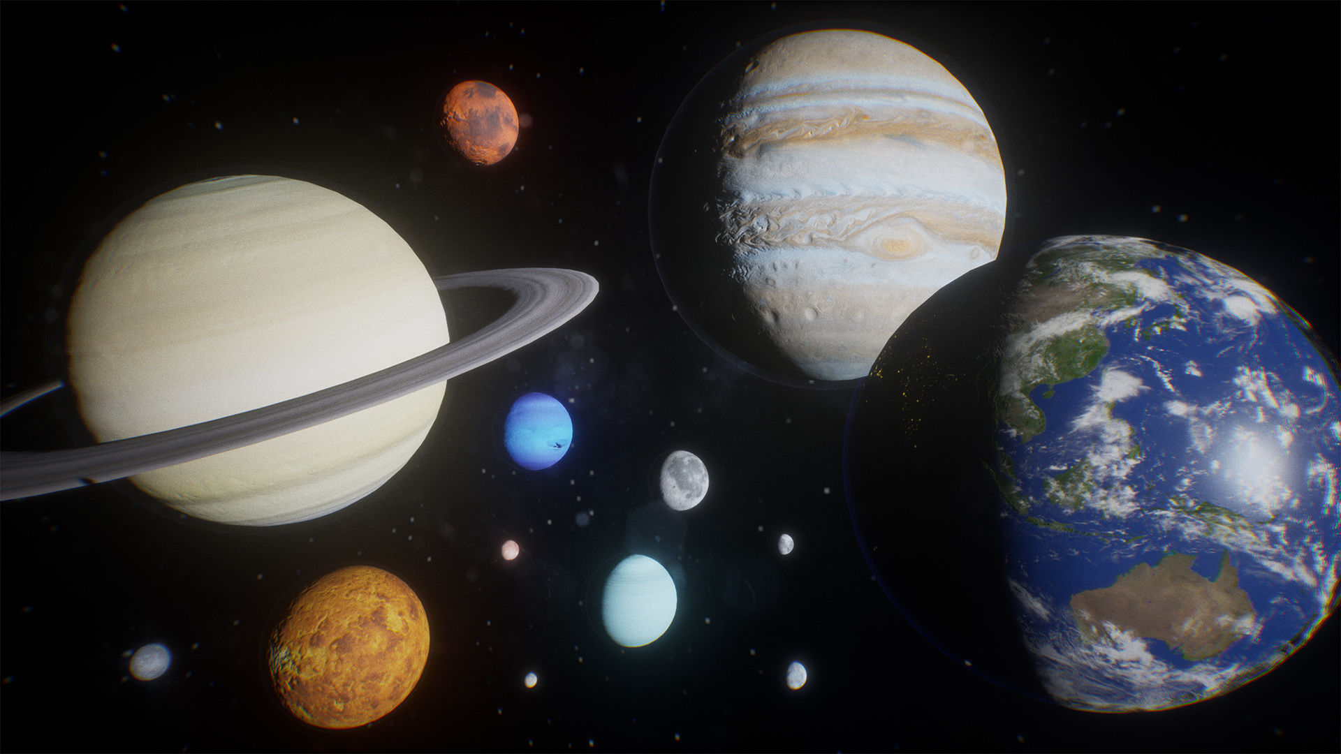 Solar System Planets  15 Assets Low-poly 3D model_16