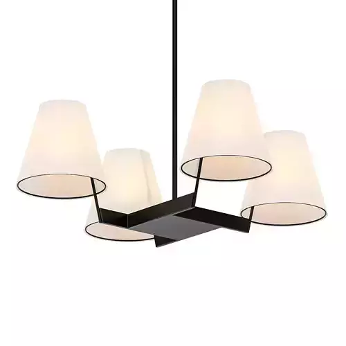 CORNICHE 4 four light chandelier with shades
