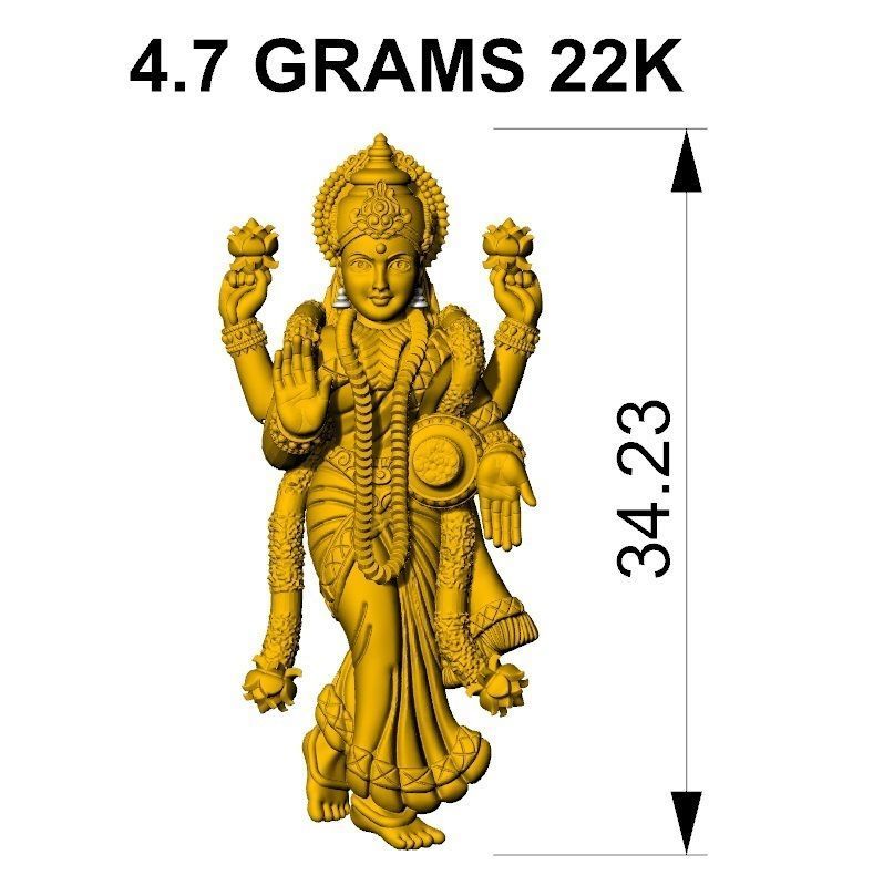 LAKSHMI PENDENT 3D print model_1