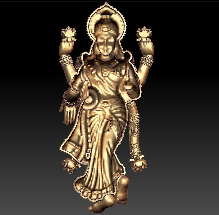 LAKSHMI PENDENT 3D print model_4
