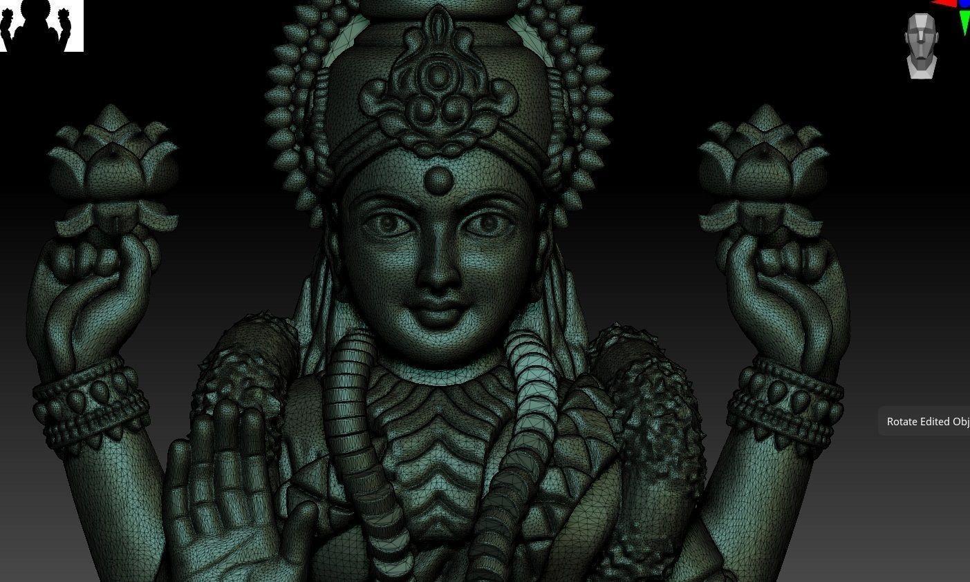 LAKSHMI PENDENT 3D print model_6
