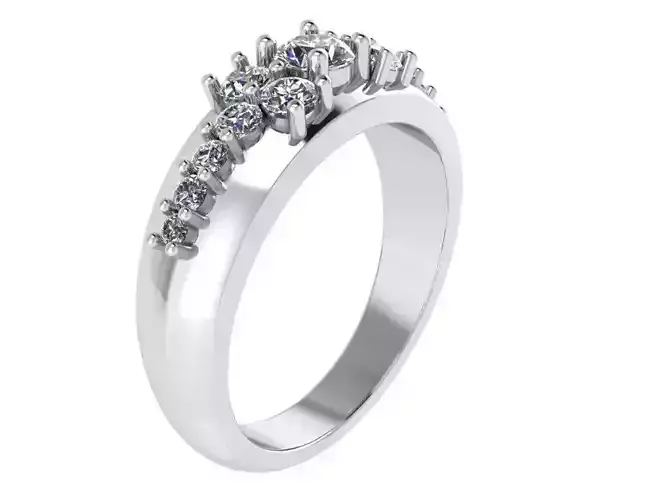 Round diamoond ring 2299 3D print model 