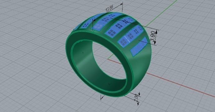 Engraved Band Ring 2300 3D print model 3D print model_5