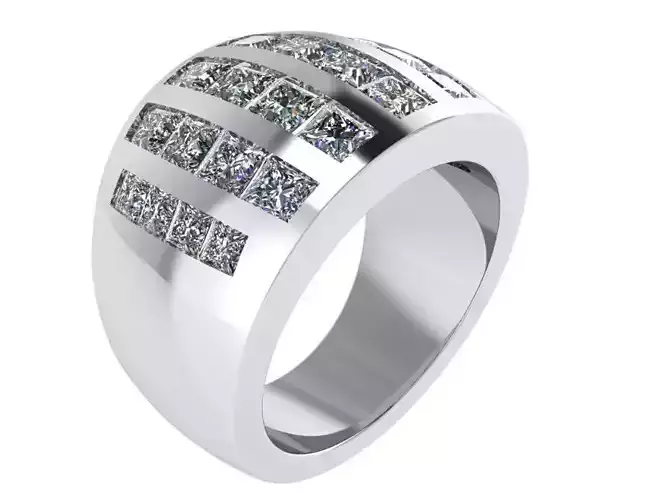 Engraved Band Ring  2300 3D print model 