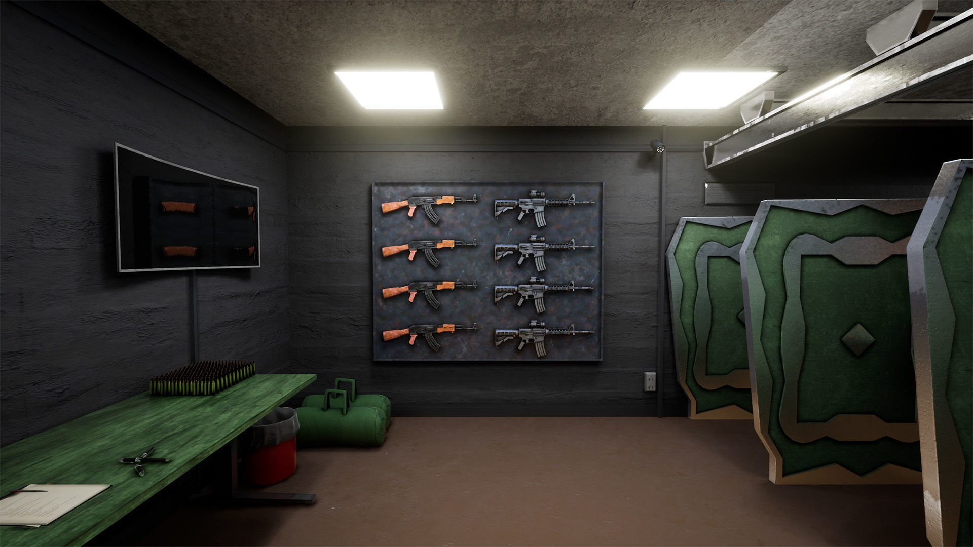 Shooting Range Package  80 Variations Low-poly 3D model_7
