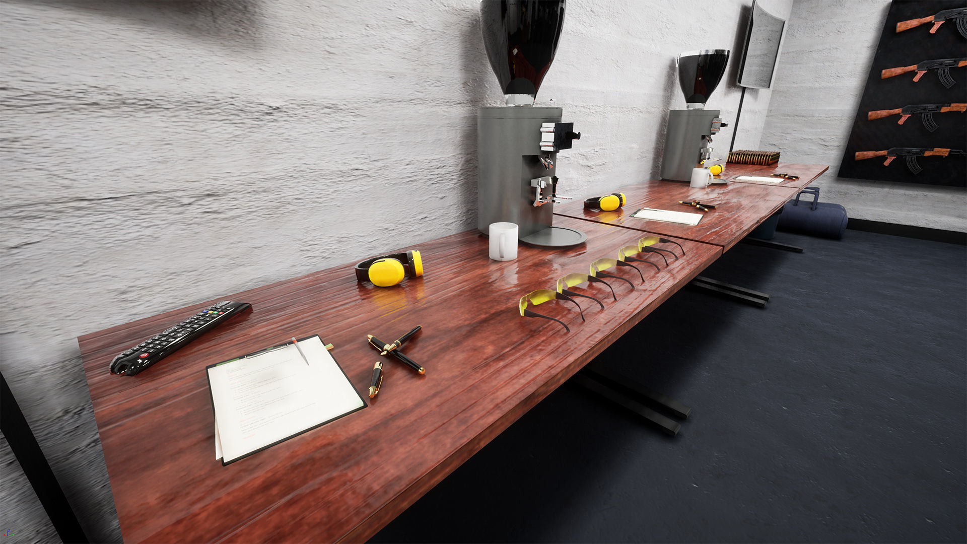 Shooting Range Package  80 Variations Low-poly 3D model_12
