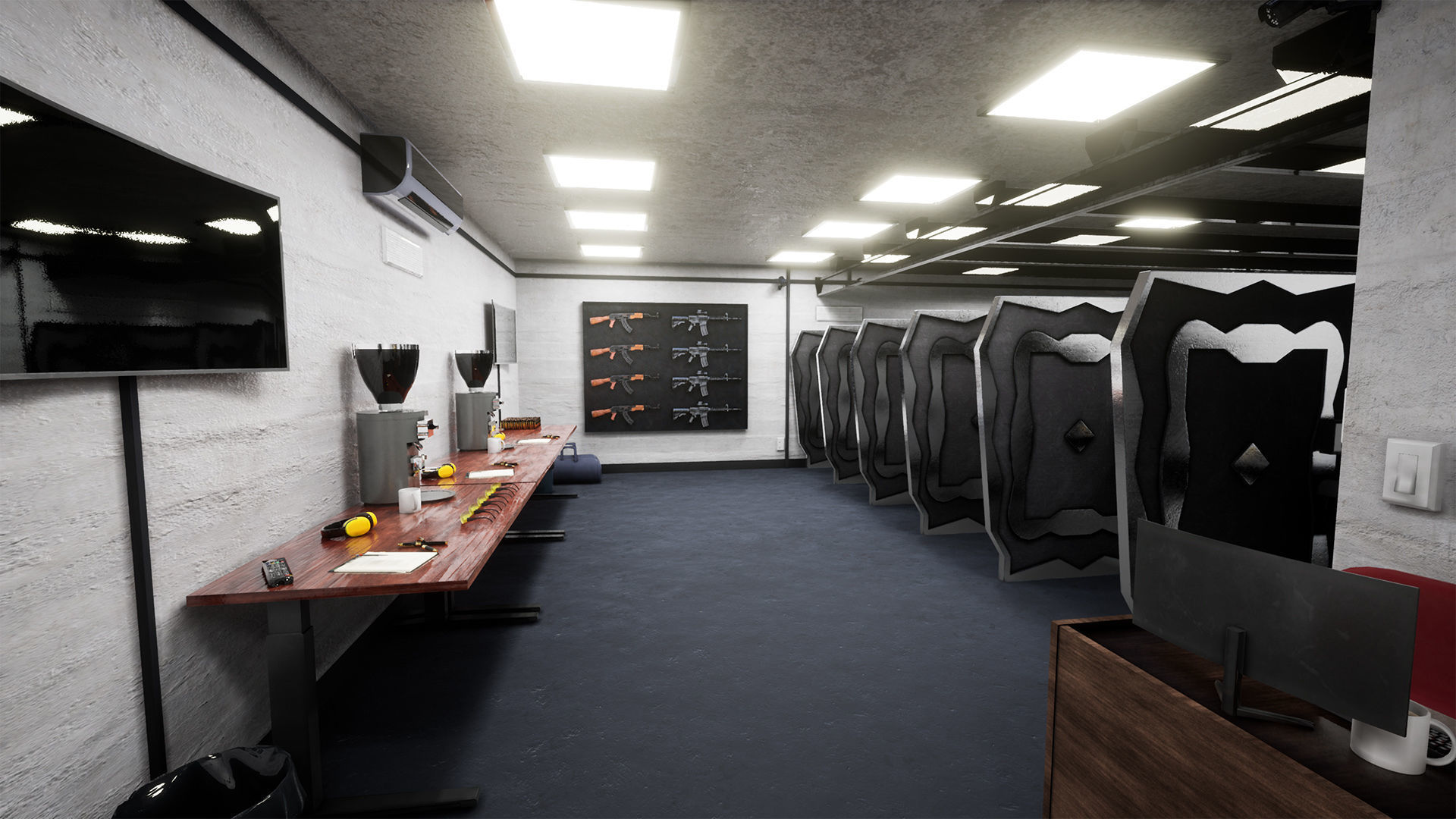 Shooting Range Package  80 Variations Low-poly 3D model_13