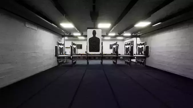 Shooting Range Package  80 Variations Low-poly 3D model