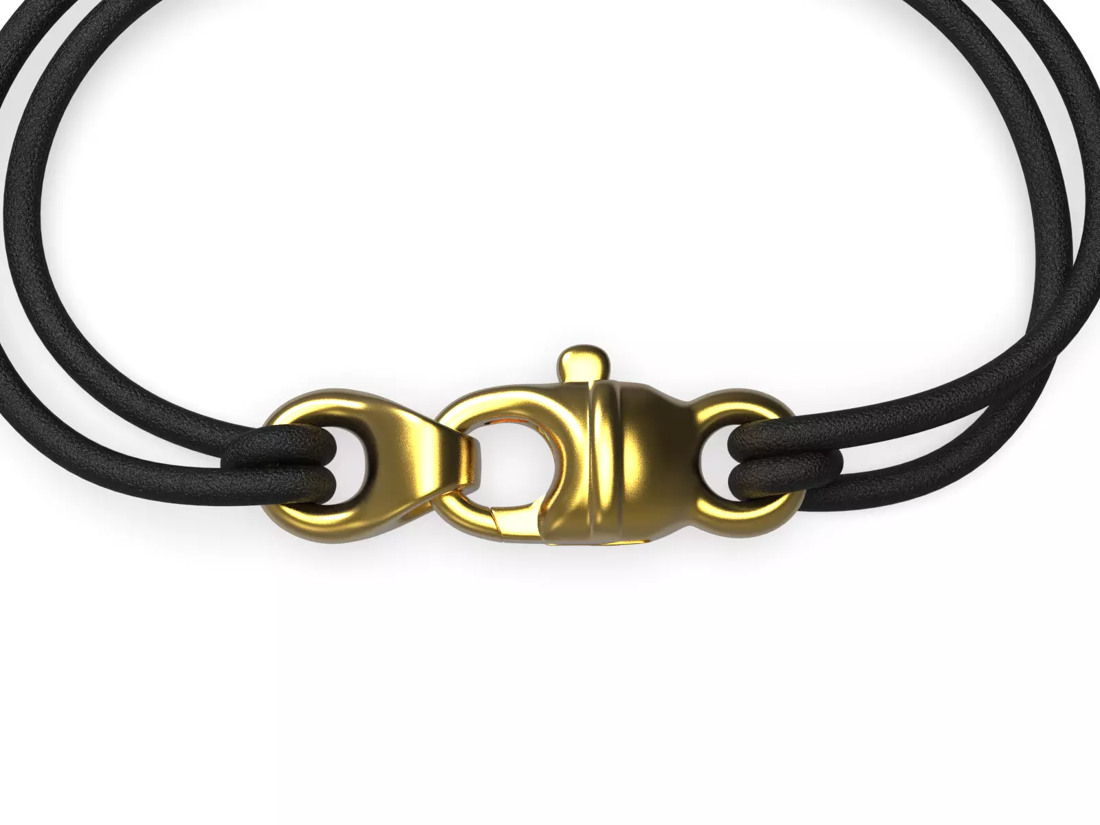 Gold Lobster Claw Clasp Bracelet Chain 3D print model_0