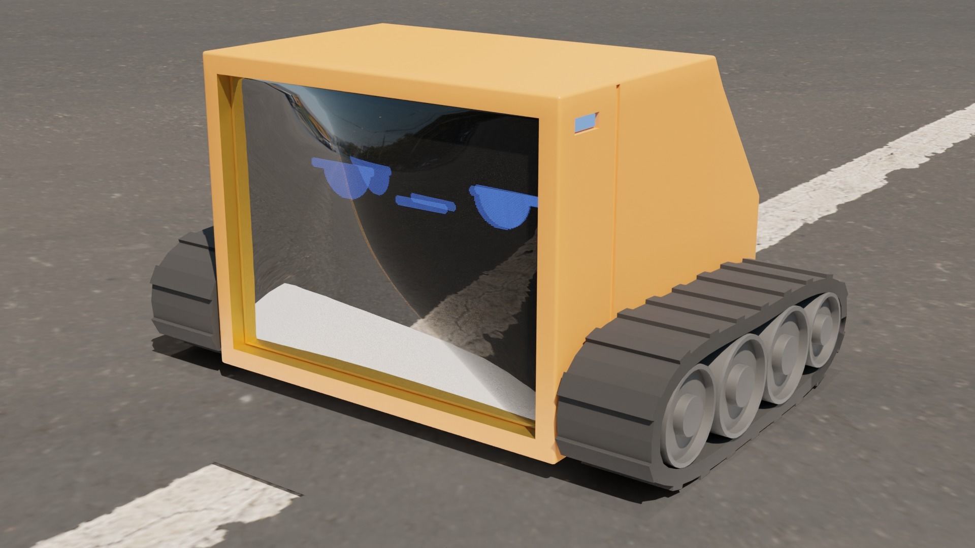 Rocotank Full Rig and Animated Low-poly 3D model_2