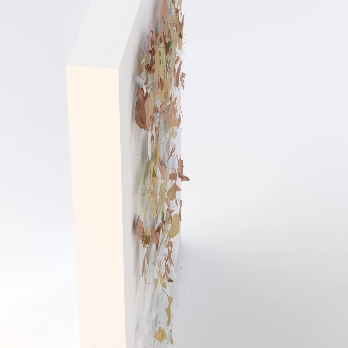 Leaf Wall Sculpture 3D model_2