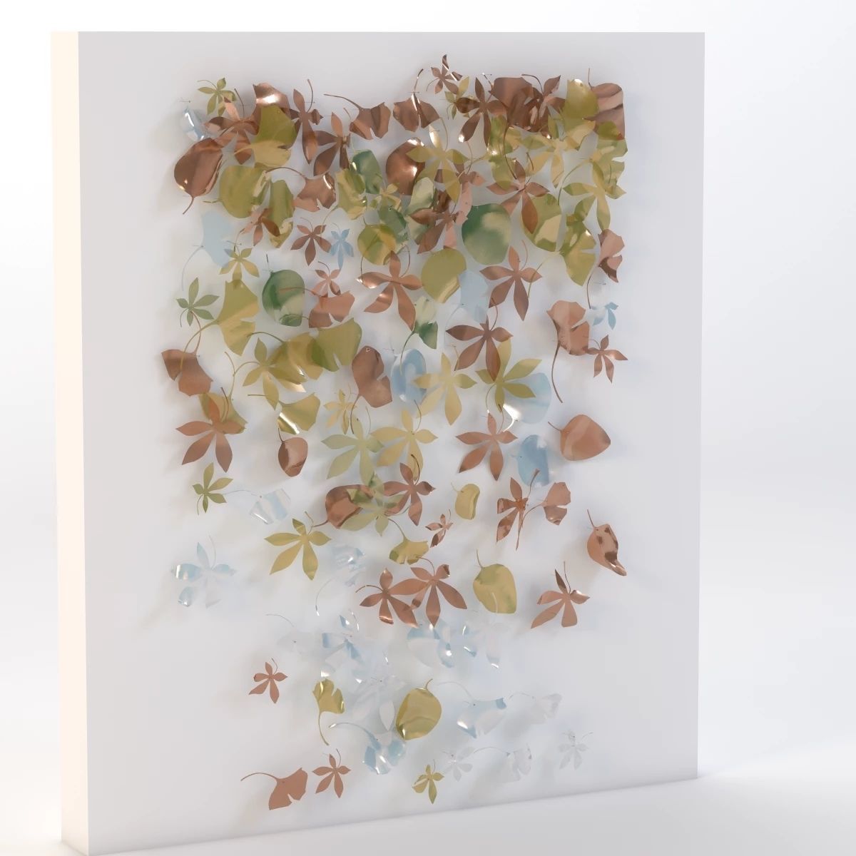 Leaf Wall Sculpture 3D model_1