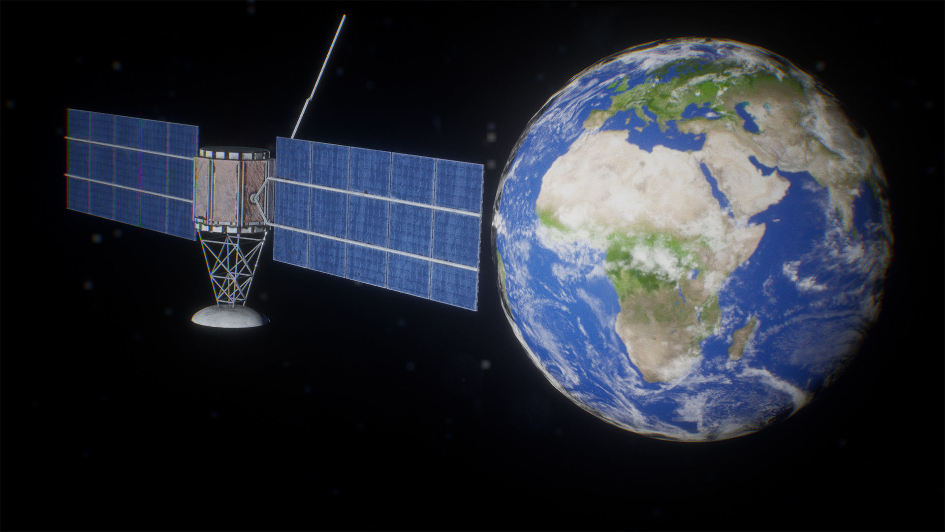 Satellites Package 10 Assets Low-poly 3D model_2
