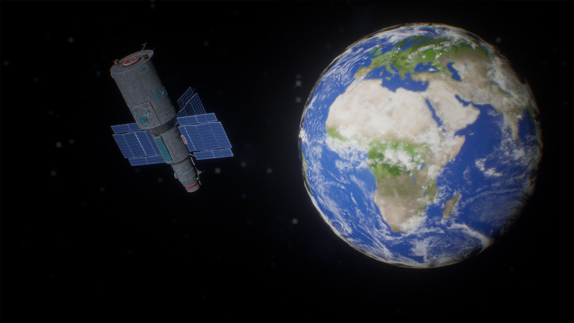 Satellites Package 10 Assets Low-poly 3D model_6