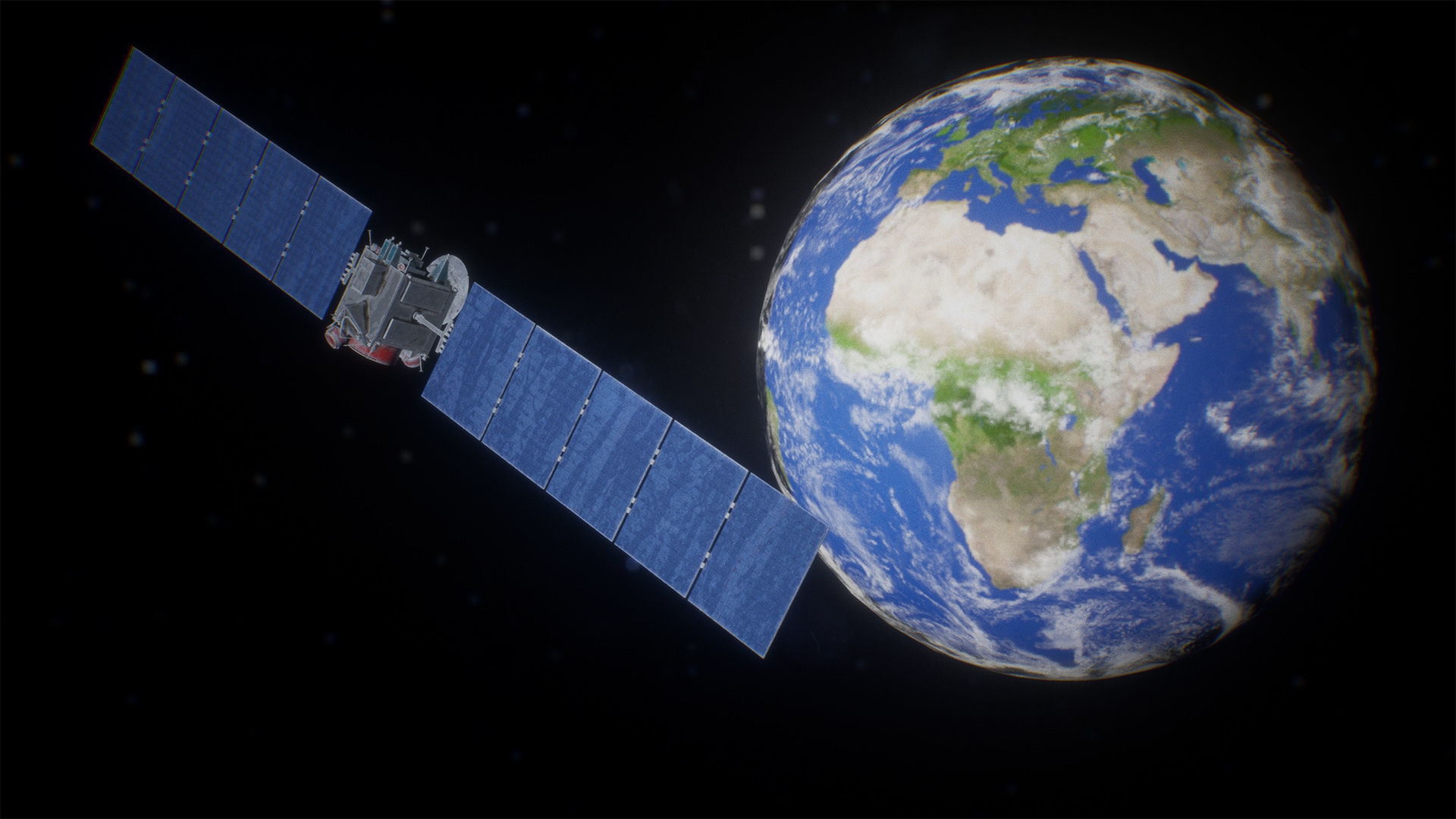 Satellites Package 10 Assets Low-poly 3D model_5